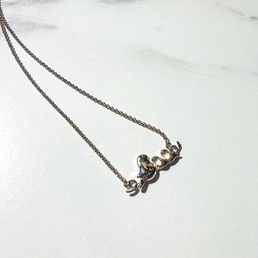 Sterling Silver Momma Bird With Two Baby Chicks 18" Necklace